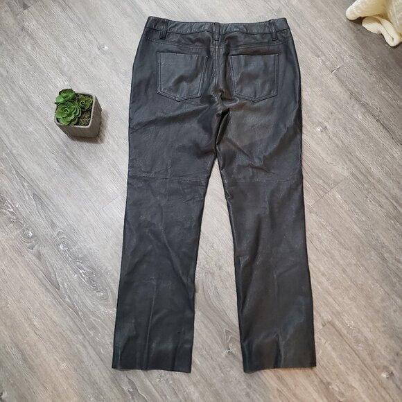 Le Chateau Vintage Genuine Leather Pants Jeans 9 - Picture 3 of 9